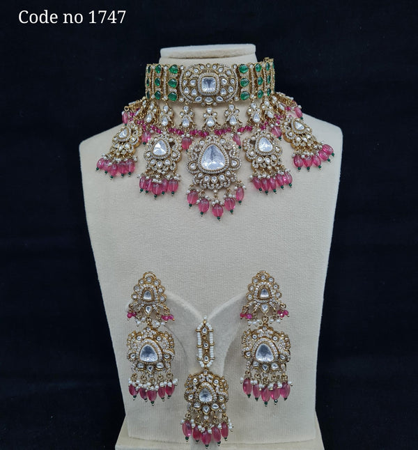 Kundan necklace set 00268 - KRISHNA'S SWETA JEWELLERY