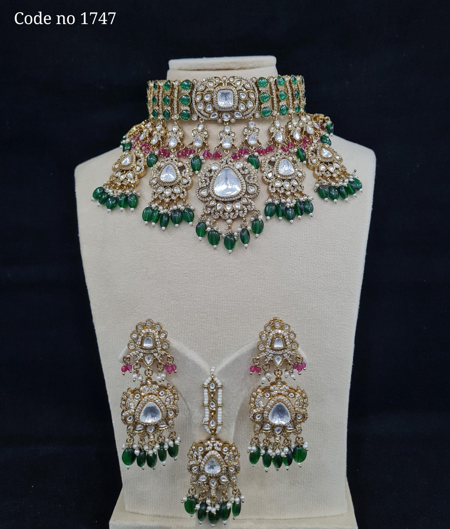 Kundan necklace set 00268 - KRISHNA'S SWETA JEWELLERY