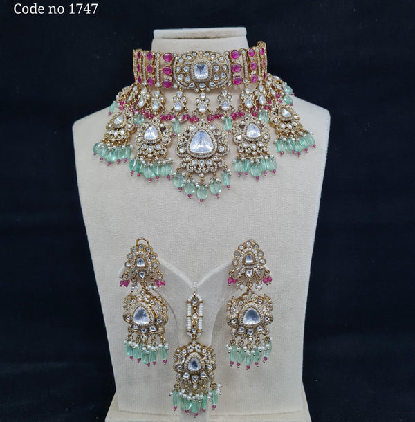 Kundan necklace set 00268 - KRISHNA'S SWETA JEWELLERY