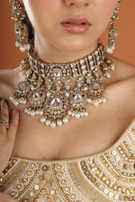 Kundan necklace set 00268 - Krishna's Sweta Jewellery