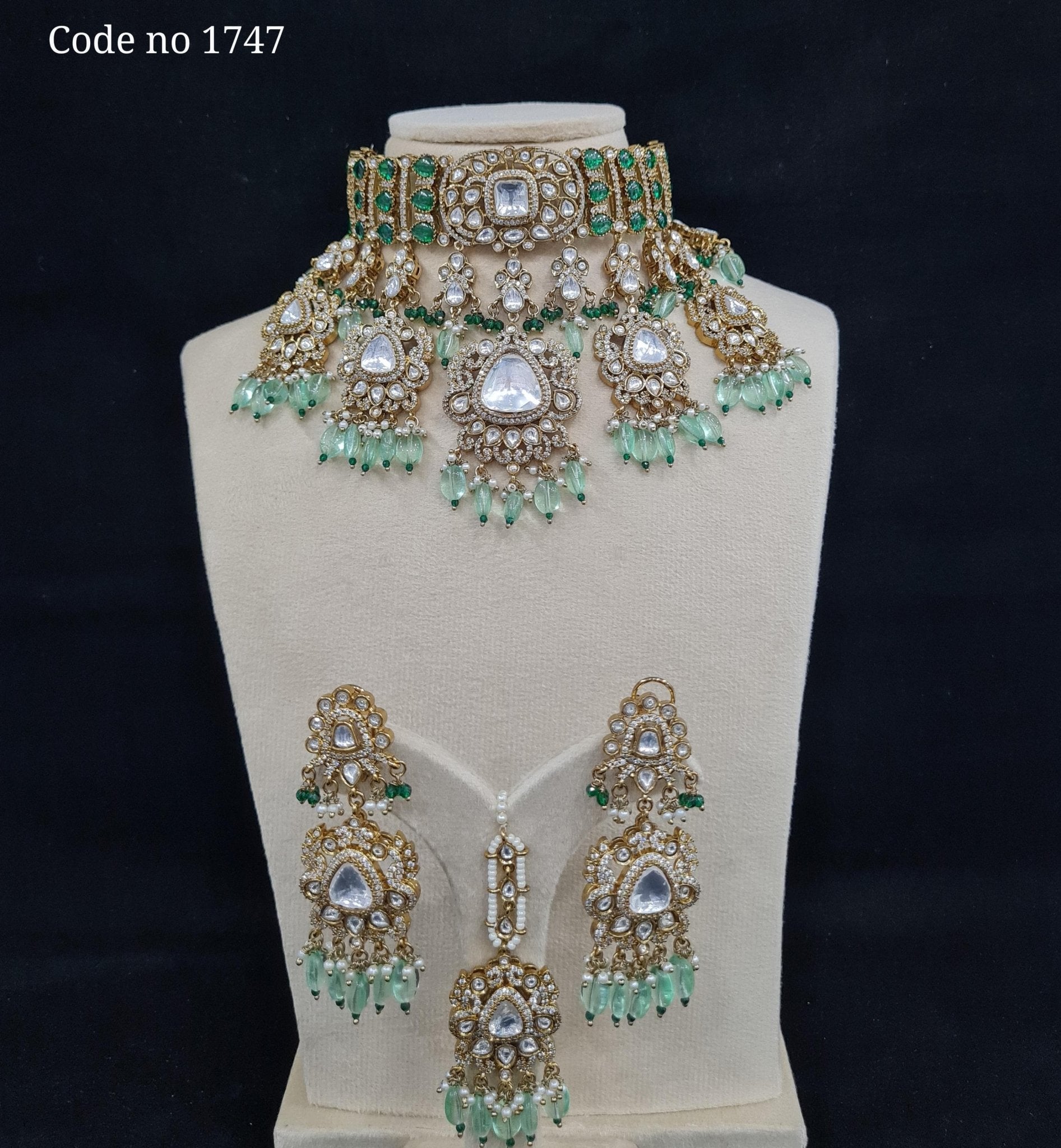 Kundan necklace set 00268 - KRISHNA'S SWETA JEWELLERY