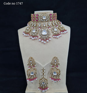 Kundan necklace set 00268 - KRISHNA'S SWETA JEWELLERY