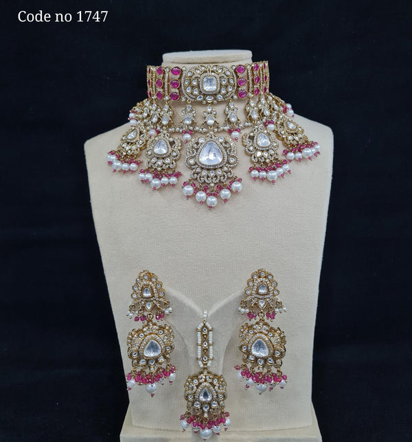 Kundan necklace set 00268 - KRISHNA'S SWETA JEWELLERY