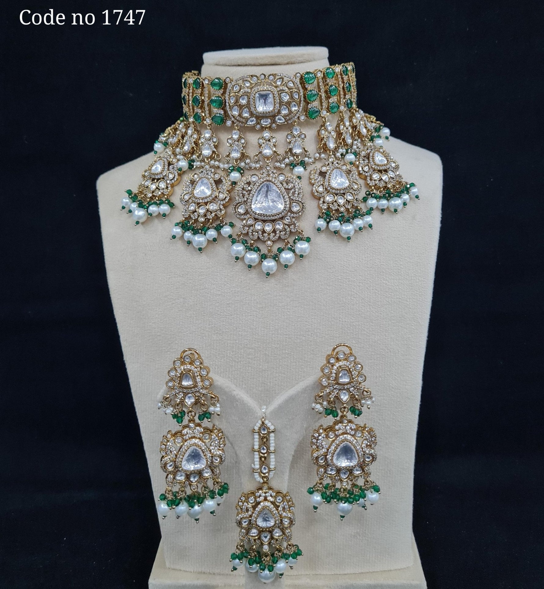 Kundan necklace set 00268 - KRISHNA'S SWETA JEWELLERY