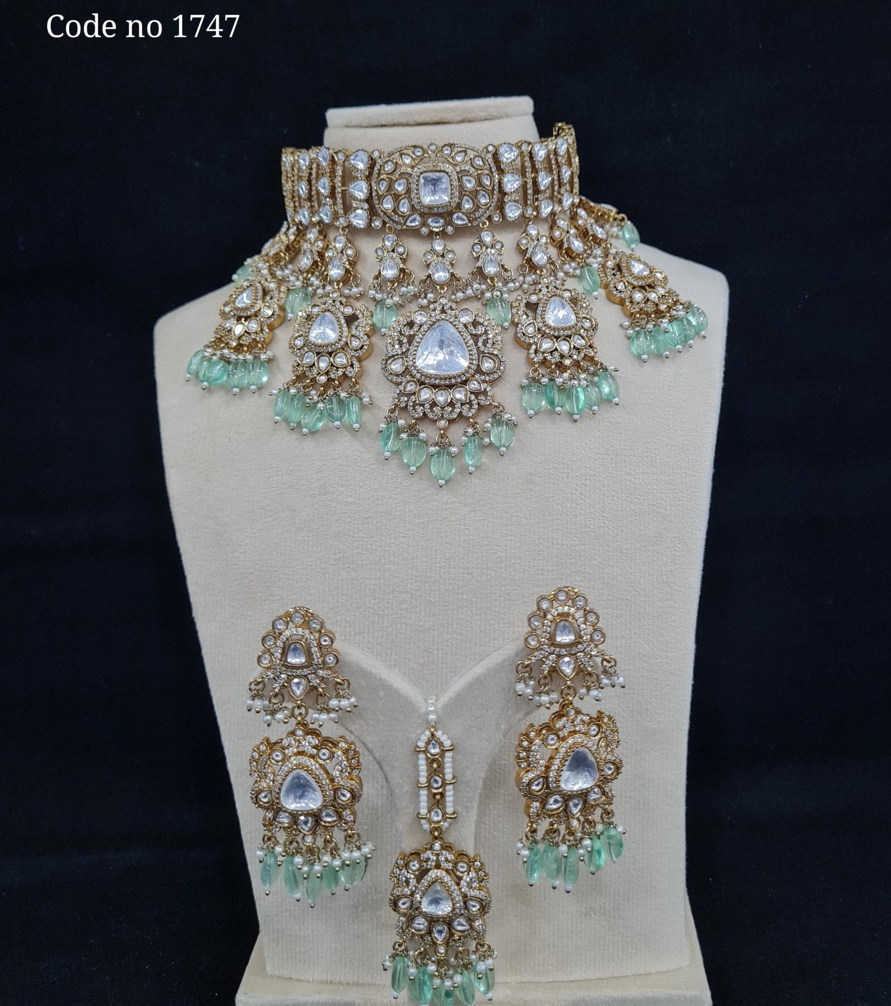 Kundan necklace set 00268 - KRISHNA'S SWETA JEWELLERY