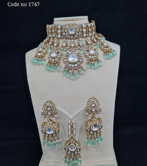 Kundan necklace set 00268 - KRISHNA'S SWETA JEWELLERY