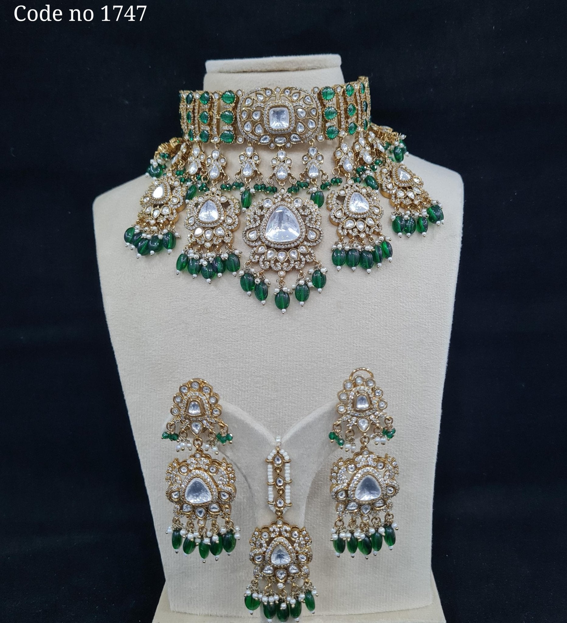 Kundan necklace set 00268 - KRISHNA'S SWETA JEWELLERY