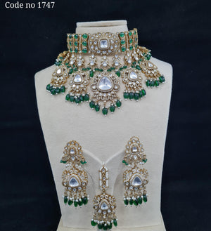 Kundan necklace set 00268 - KRISHNA'S SWETA JEWELLERY