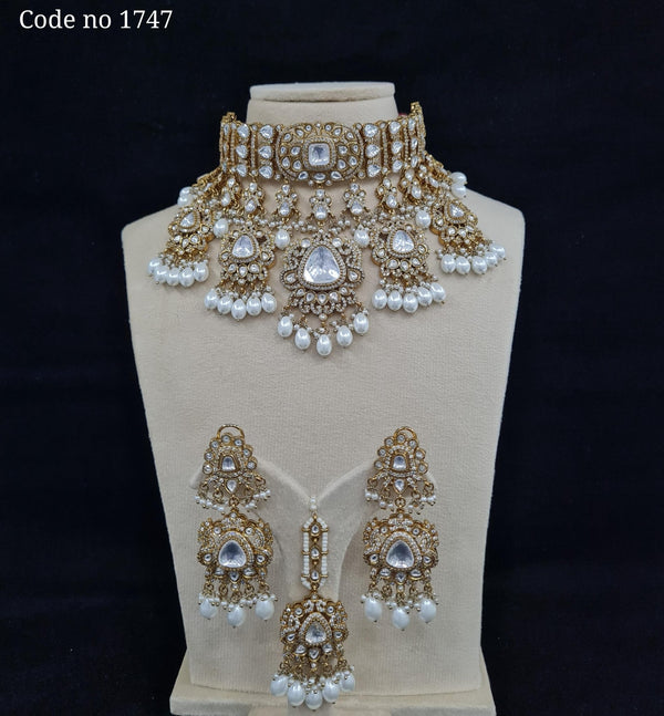 Kundan necklace set 00268 - KRISHNA'S SWETA JEWELLERY