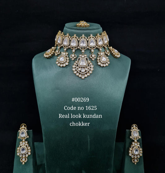Kundan necklace set 00269 - KRISHNA'S SWETA JEWELLERY