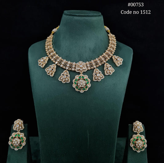 Kundan necklace set 00753 - KRISHNA'S SWETA JEWELLERY