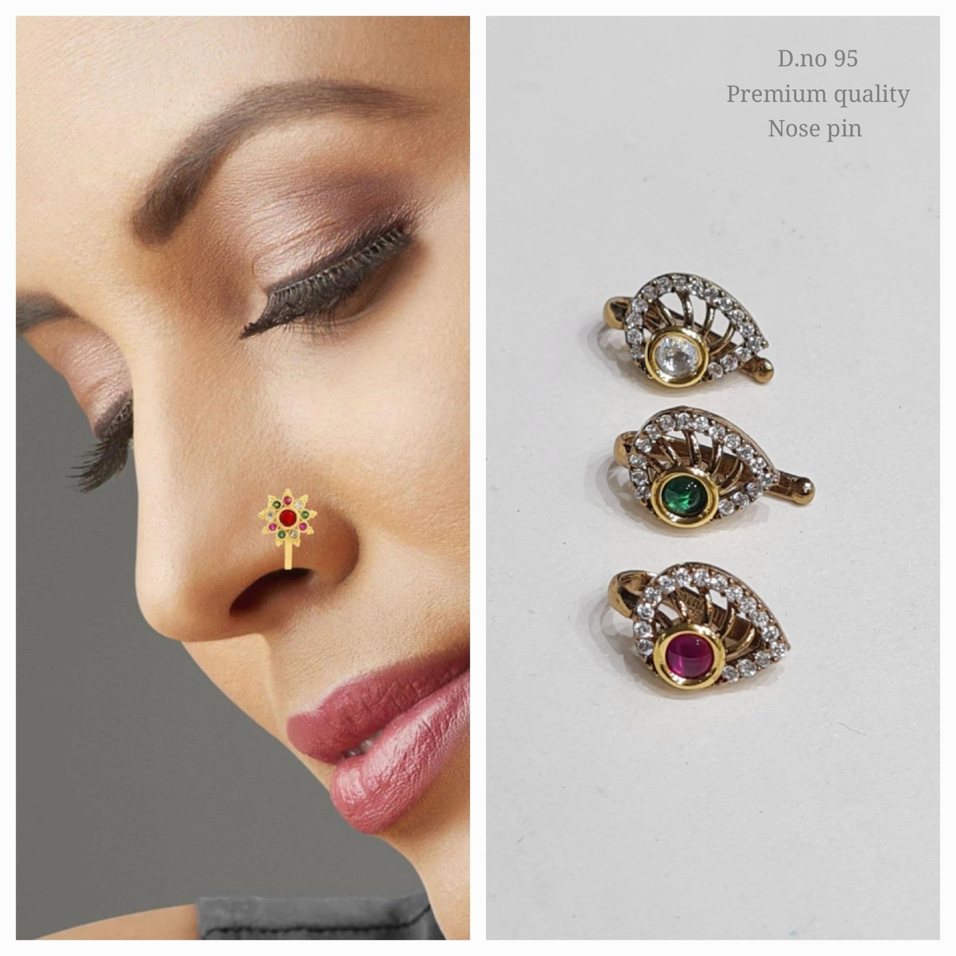 KUNDAN NOSEPIN 00099 - KRISHNA'S SWETA JEWELLERY