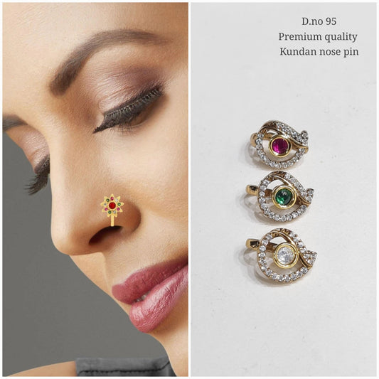 KUNDAN NOSEPIN 00103 - KRISHNA'S SWETA JEWELLERY