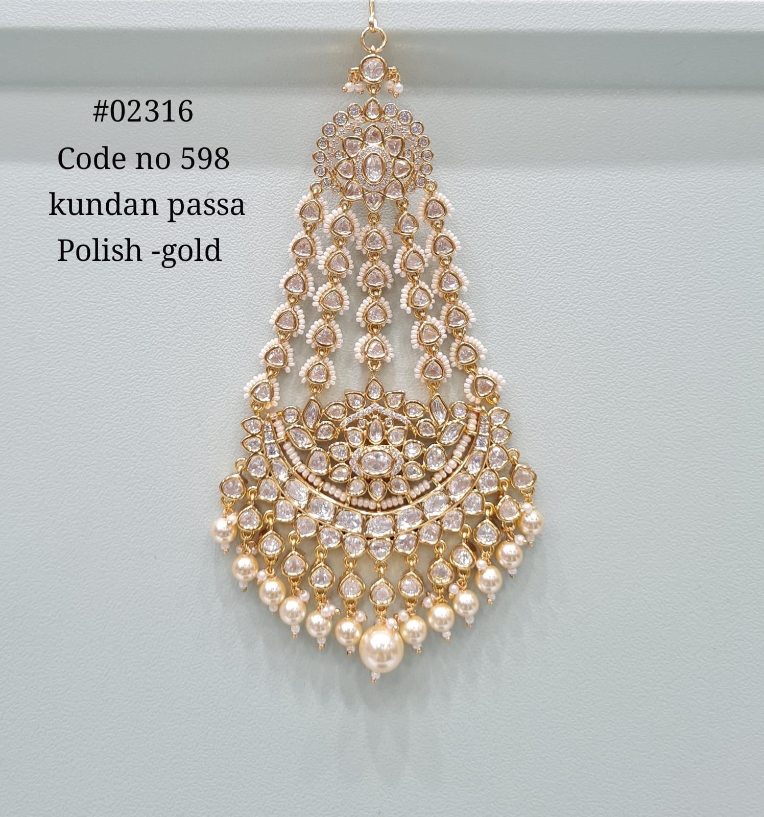 Kundan Passa 02316 - KRISHNA'S SWETA JEWELLERY