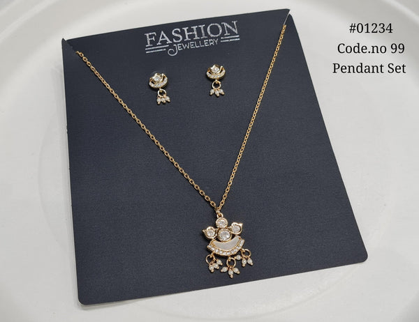 Kundan Pendant 01234 - KRISHNA'S SWETA JEWELLERY