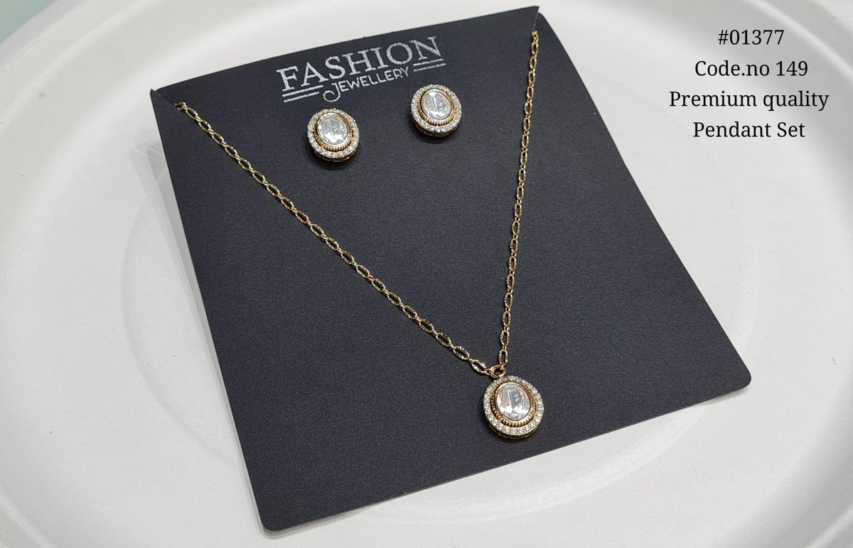 kundan pendant 01377 - KRISHNA'S SWETA JEWELLERY