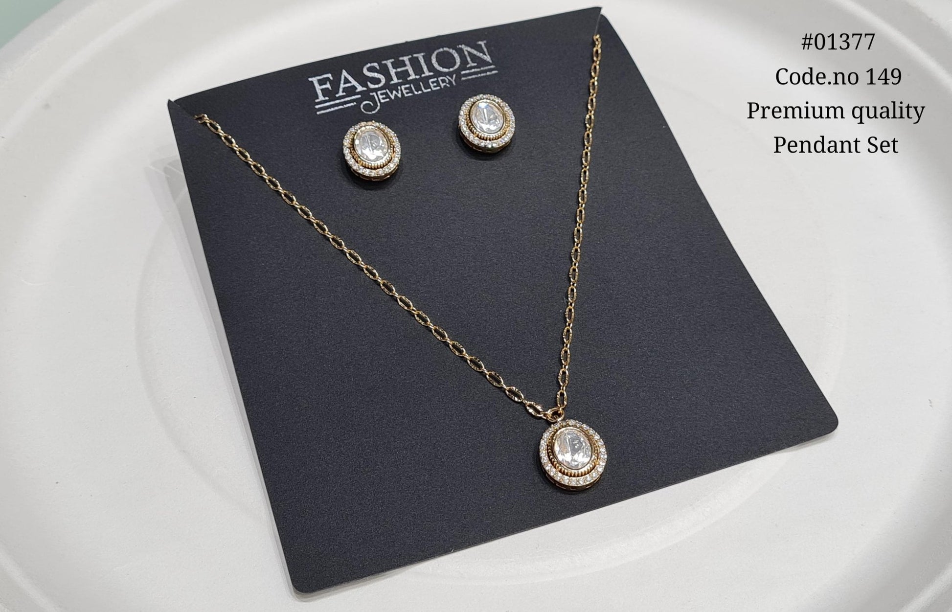 kundan pendant 01377 - KRISHNA'S SWETA JEWELLERY