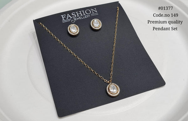 kundan pendant 01377 - KRISHNA'S SWETA JEWELLERY