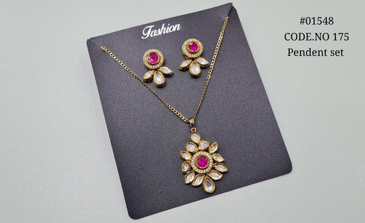 Kundan pendant 01548 - KRISHNA'S SWETA JEWELLERY