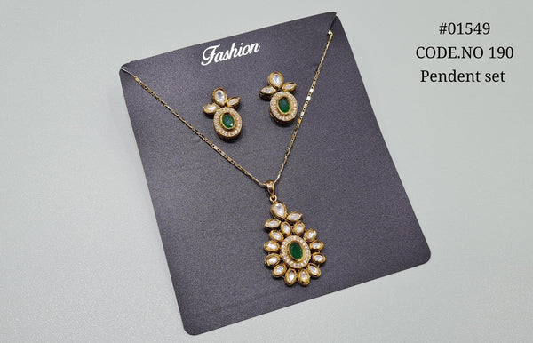 Kundan pendant 01549 - KRISHNA'S SWETA JEWELLERY
