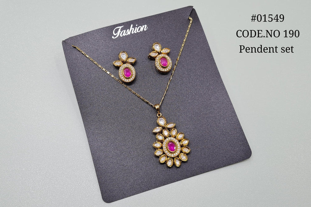 Kundan pendant 01549 - KRISHNA'S SWETA JEWELLERY