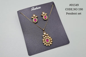 Kundan pendant 01549 - KRISHNA'S SWETA JEWELLERY