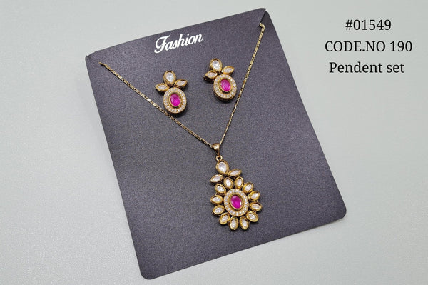 Kundan pendant 01549 - KRISHNA'S SWETA JEWELLERY