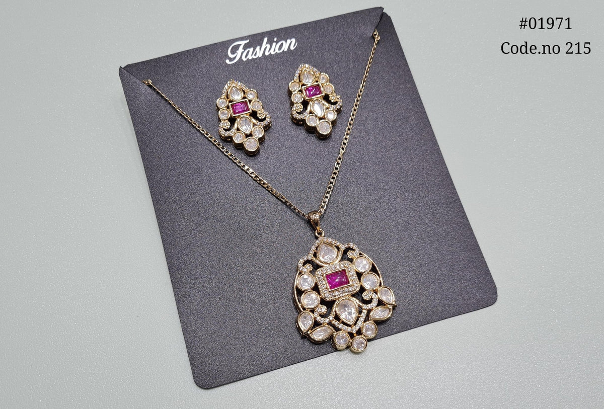 Kundan pendant 01971 - KRISHNA'S SWETA JEWELLERY