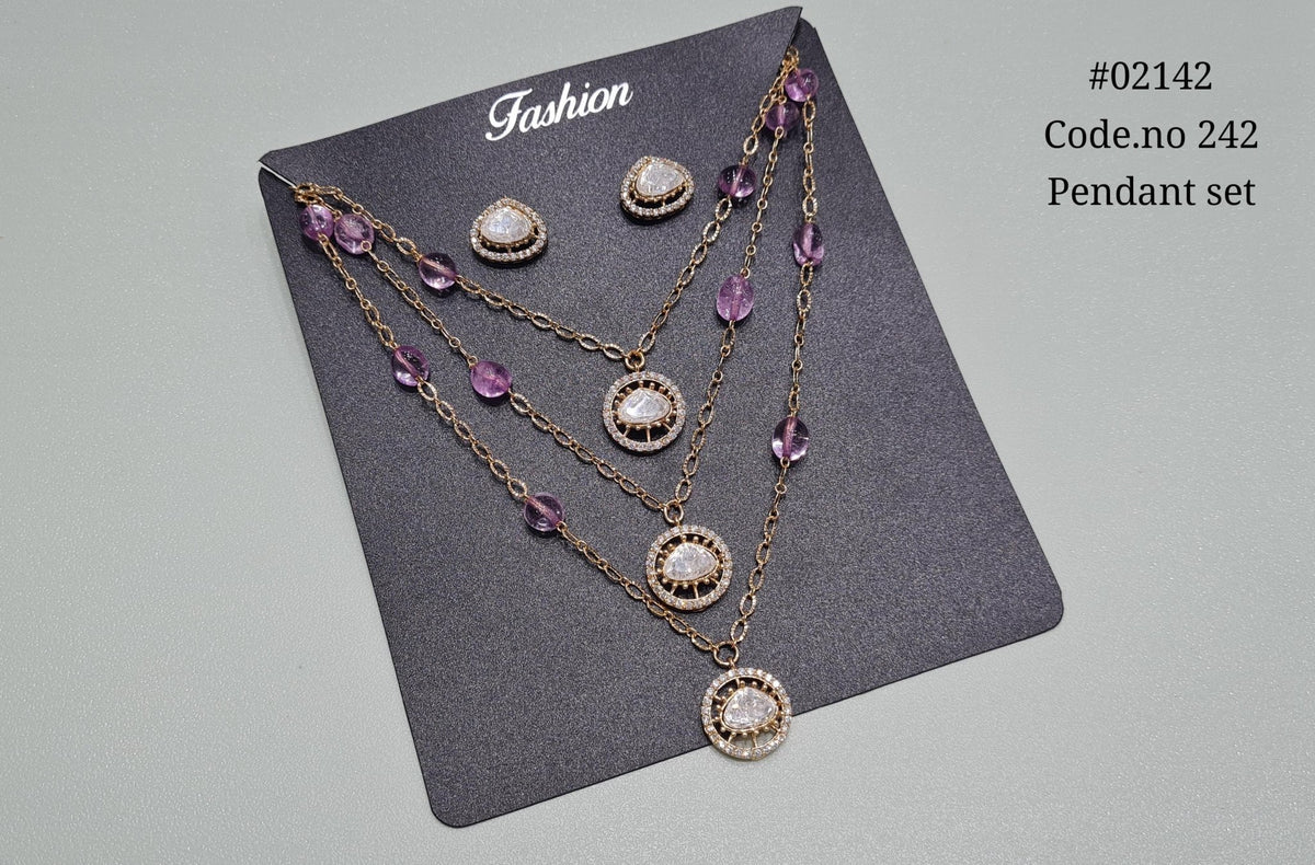 Kundan pendant 02142 - KRISHNA'S SWETA JEWELLERY