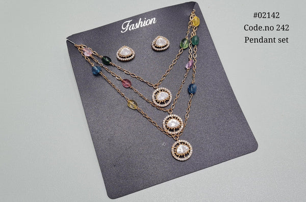 Kundan pendant 02142 - KRISHNA'S SWETA JEWELLERY