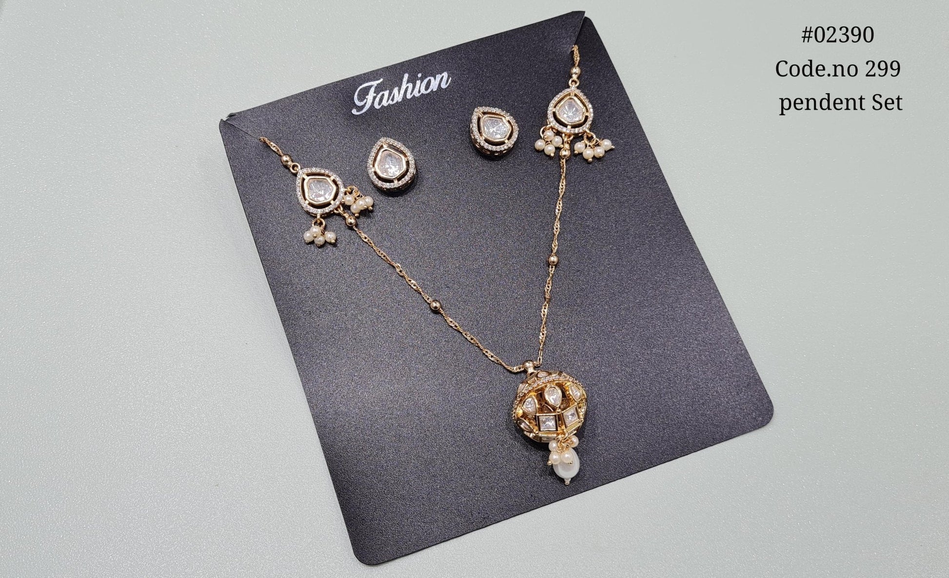 Kundan Pendant 02390 - KRISHNA'S SWETA JEWELLERY