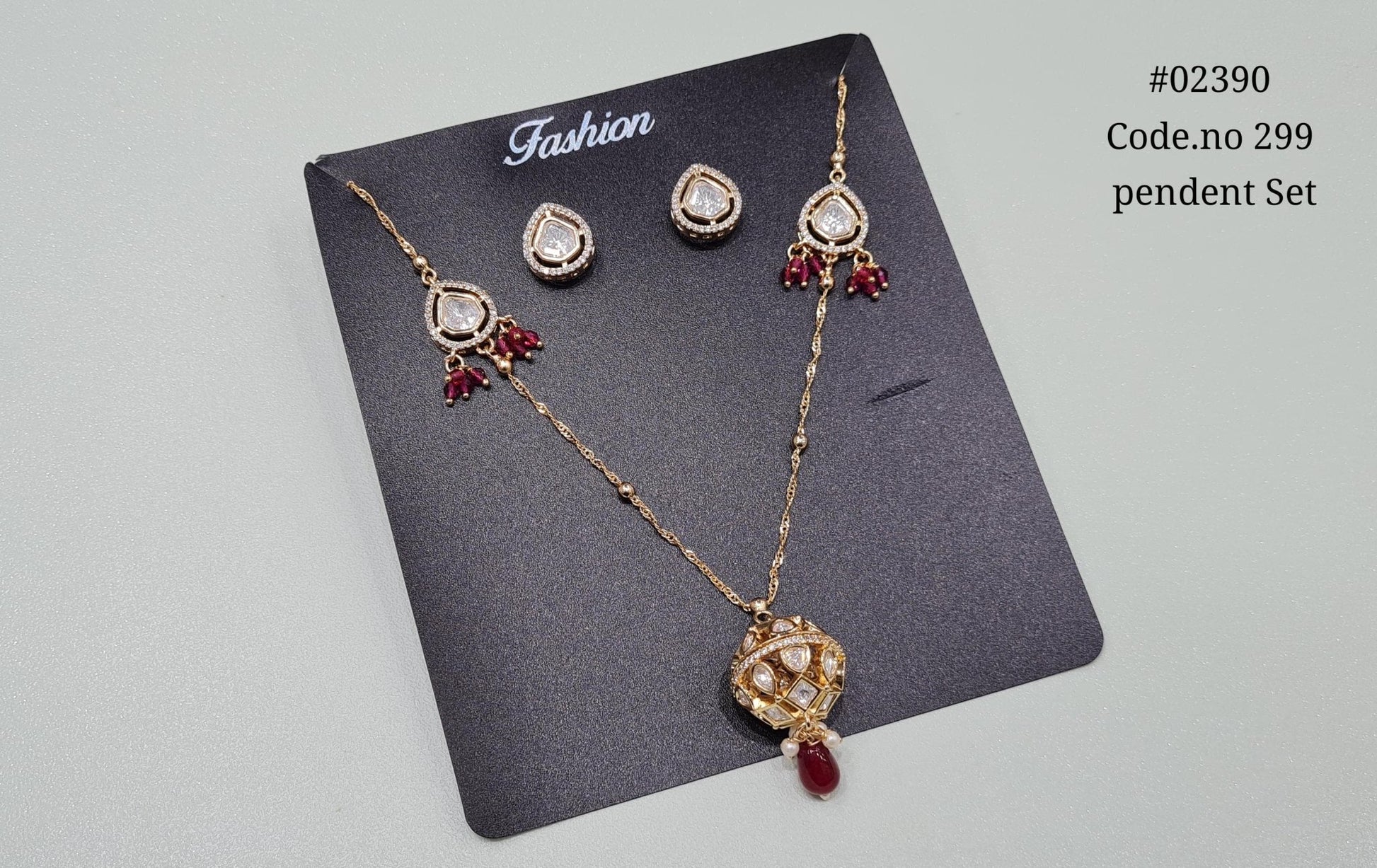 Kundan Pendant 02390 - KRISHNA'S SWETA JEWELLERY