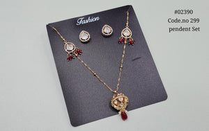 Kundan Pendant 02390 - KRISHNA'S SWETA JEWELLERY