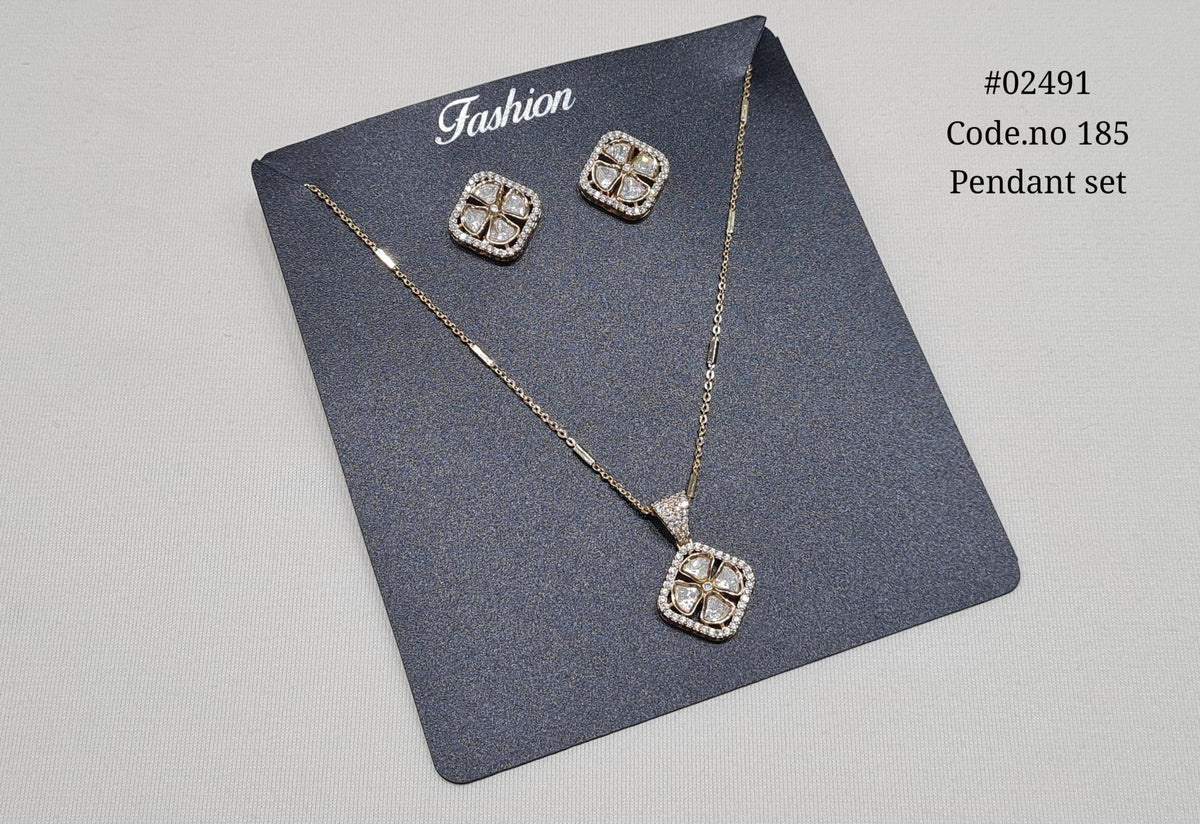 Kundan Pendant 02491 - KRISHNA'S SWETA JEWELLERY