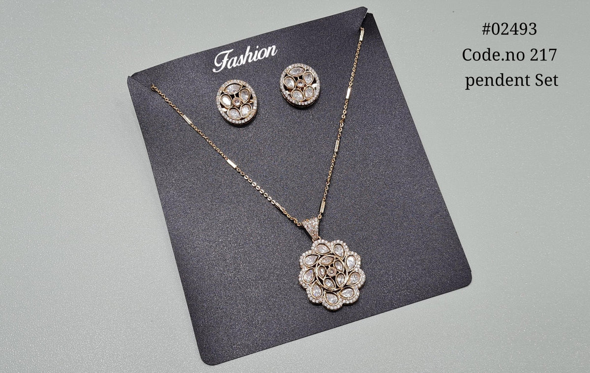 Kundan Pendant 02493 - KRISHNA'S SWETA JEWELLERY