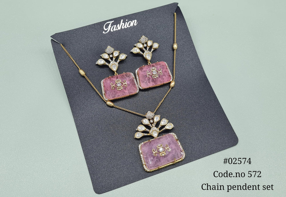 Kundan pendant 02574 - KRISHNA'S SWETA JEWELLERY