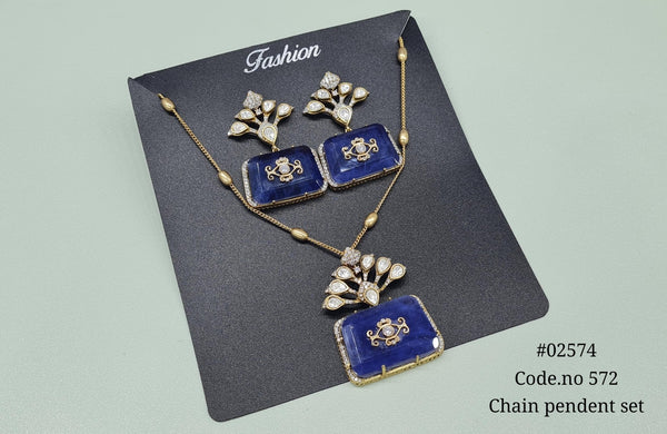 Kundan pendant 02574 - KRISHNA'S SWETA JEWELLERY
