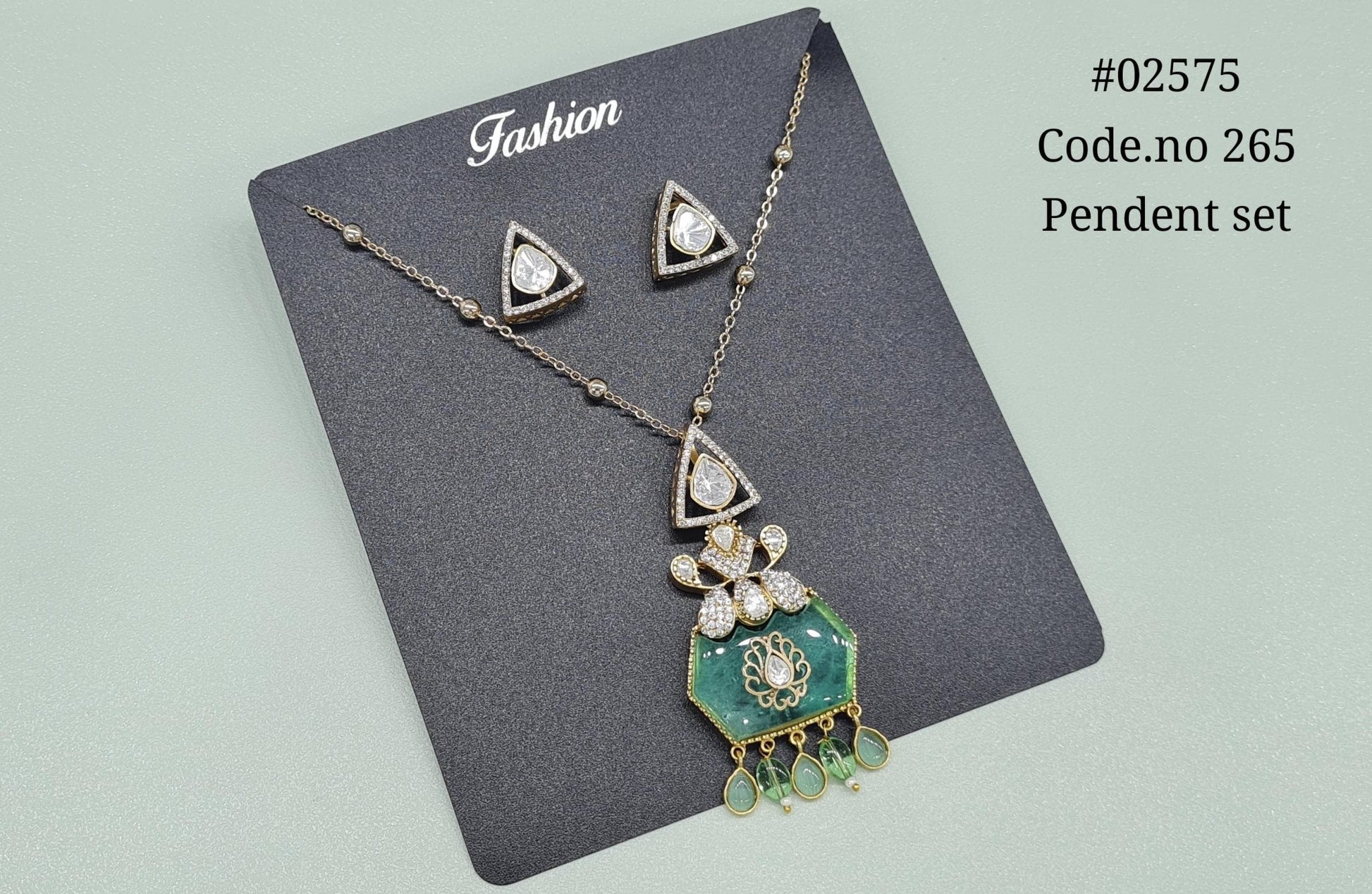 Kundan pendant 02575 - KRISHNA'S SWETA JEWELLERY