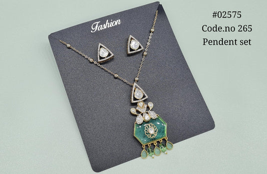 Kundan pendant 02575 - KRISHNA'S SWETA JEWELLERY