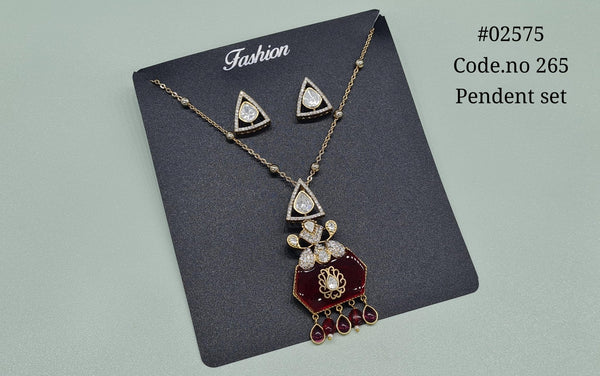Kundan pendant 02575 - KRISHNA'S SWETA JEWELLERY