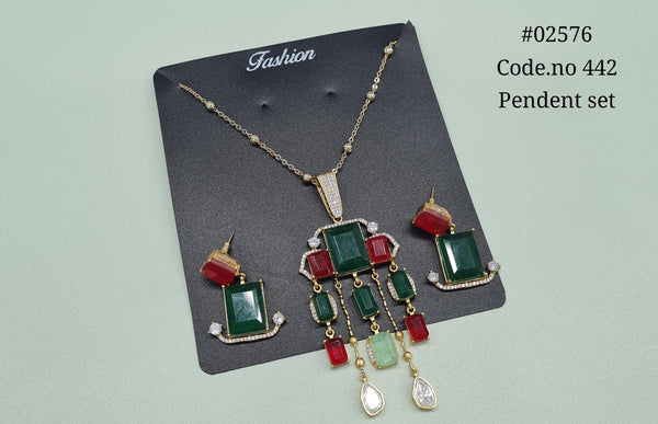 Kundan pendant 02576 - KRISHNA'S SWETA JEWELLERY