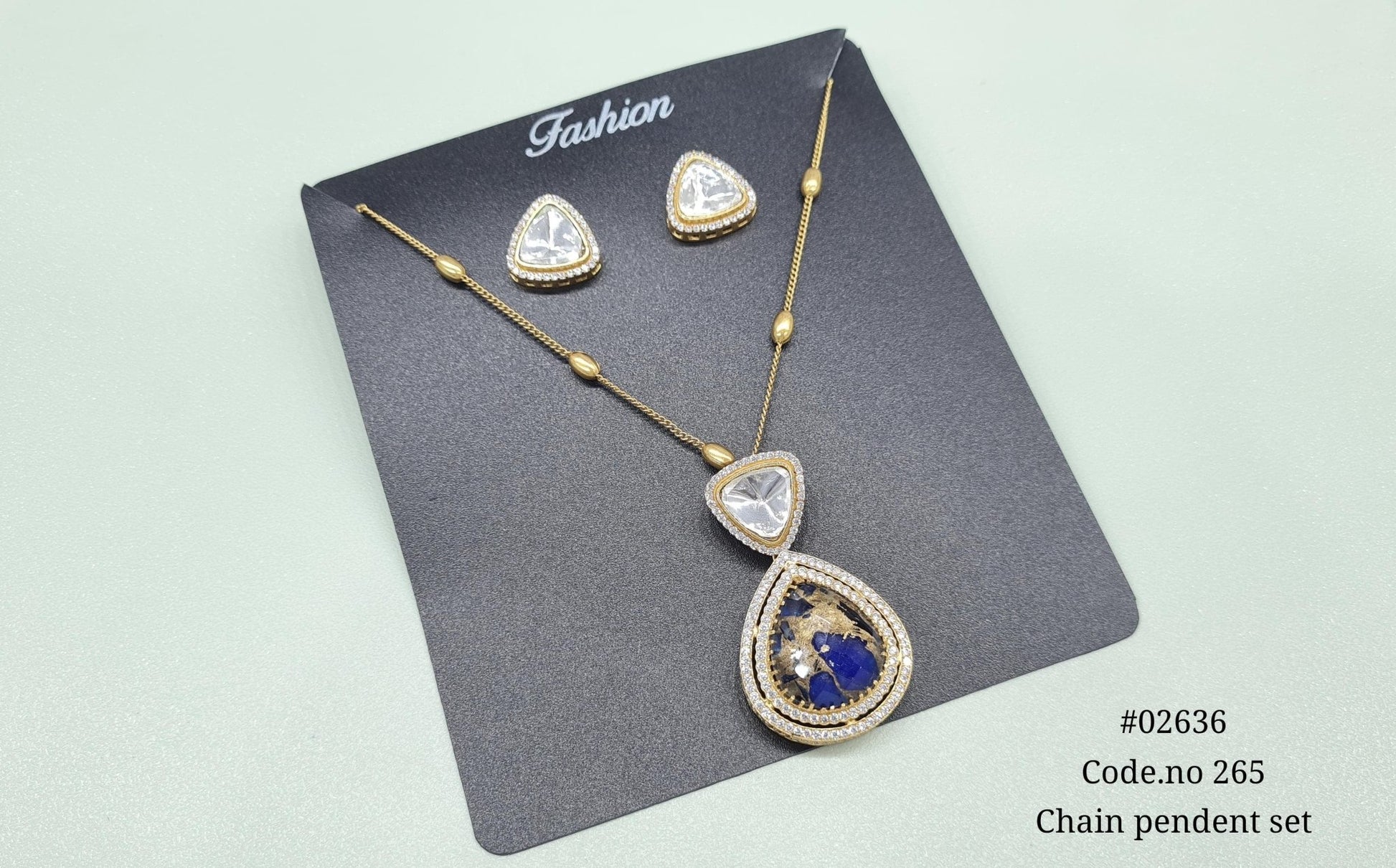 Kundan Pendant 02636 - KRISHNA'S SWETA JEWELLERY