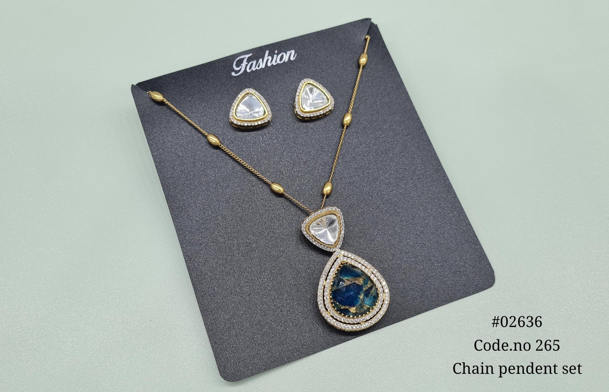 Kundan Pendant 02636 - KRISHNA'S SWETA JEWELLERY