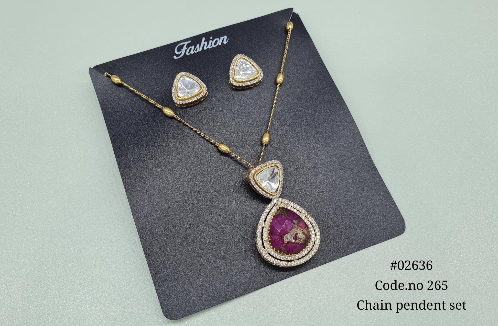 Kundan Pendant 02636 - KRISHNA'S SWETA JEWELLERY