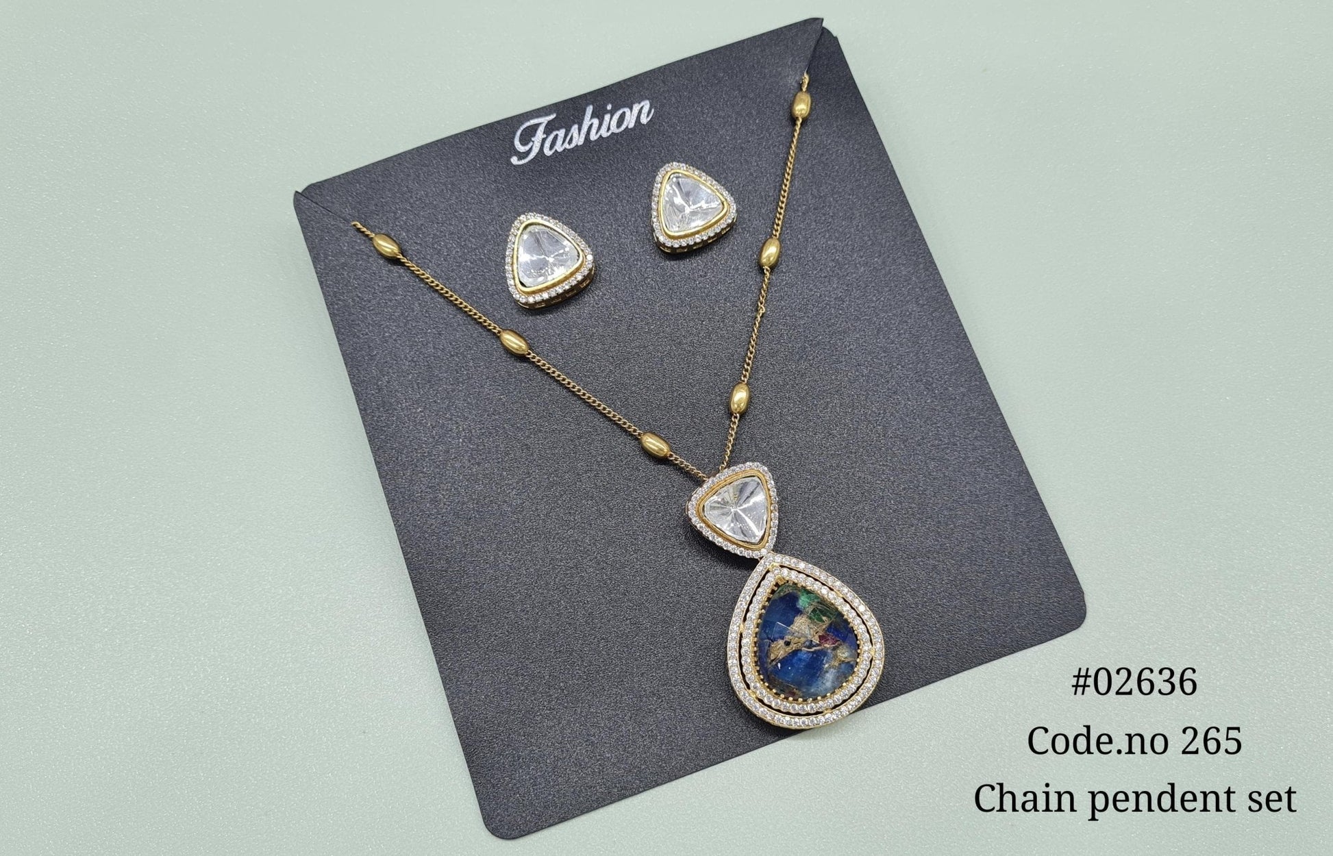 Kundan Pendant 02636 - KRISHNA'S SWETA JEWELLERY