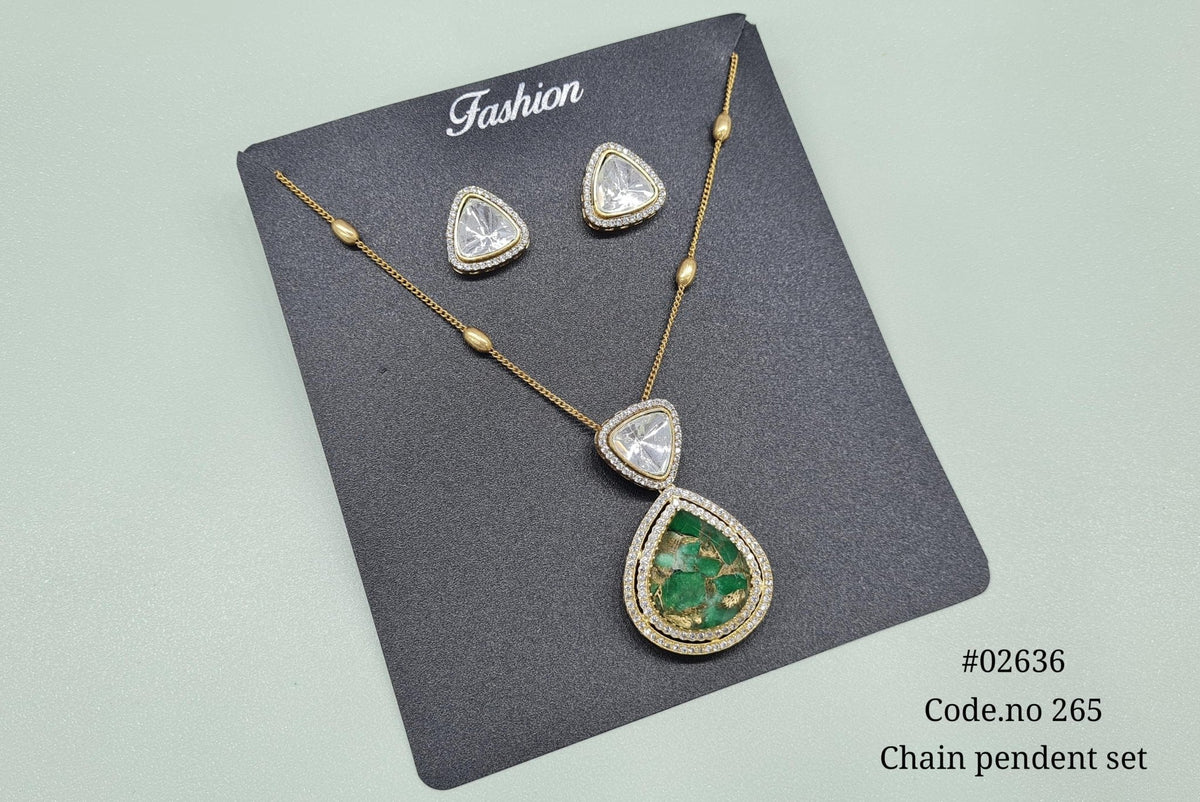Kundan Pendant 02636 - KRISHNA'S SWETA JEWELLERY