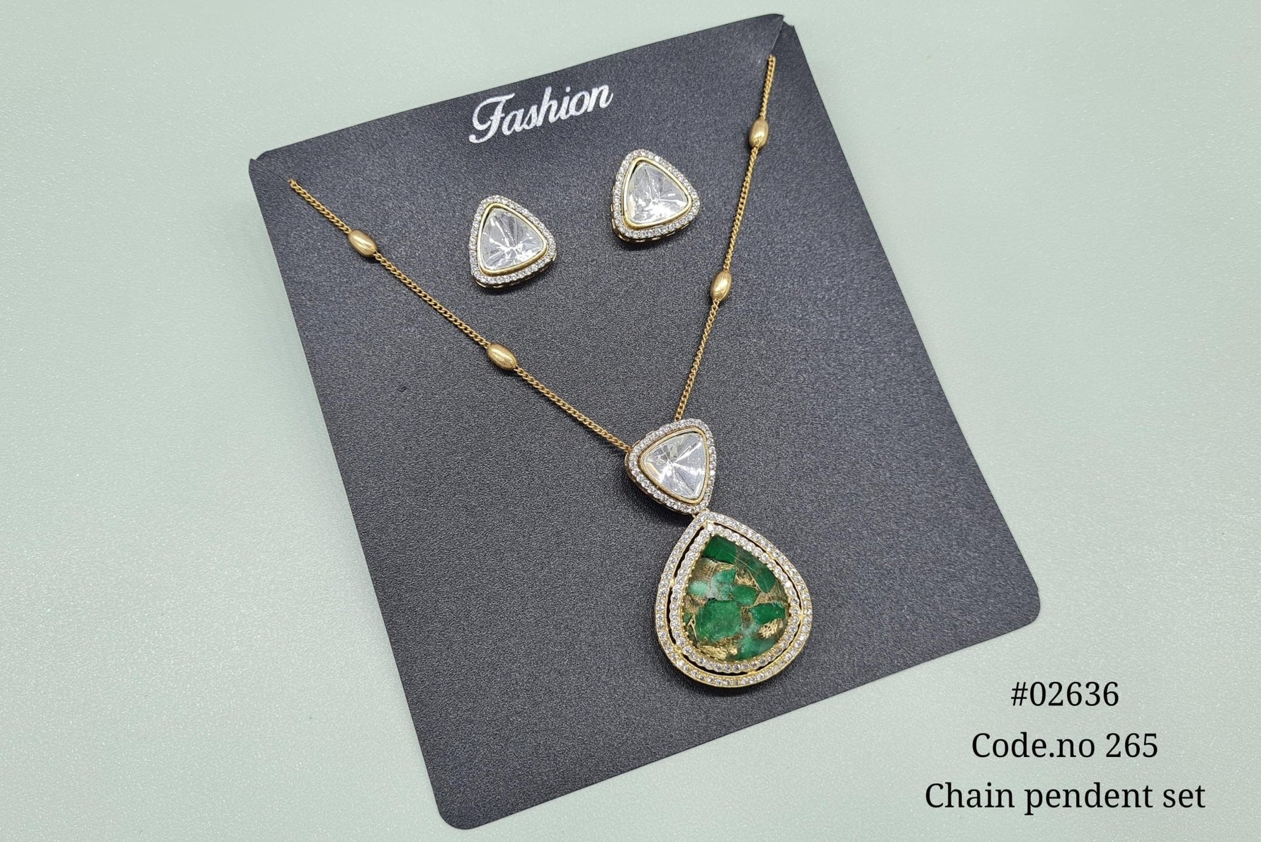 Kundan Pendant 02636 - KRISHNA'S SWETA JEWELLERY