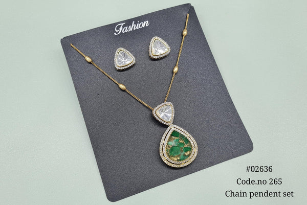Kundan Pendant 02636 - KRISHNA'S SWETA JEWELLERY