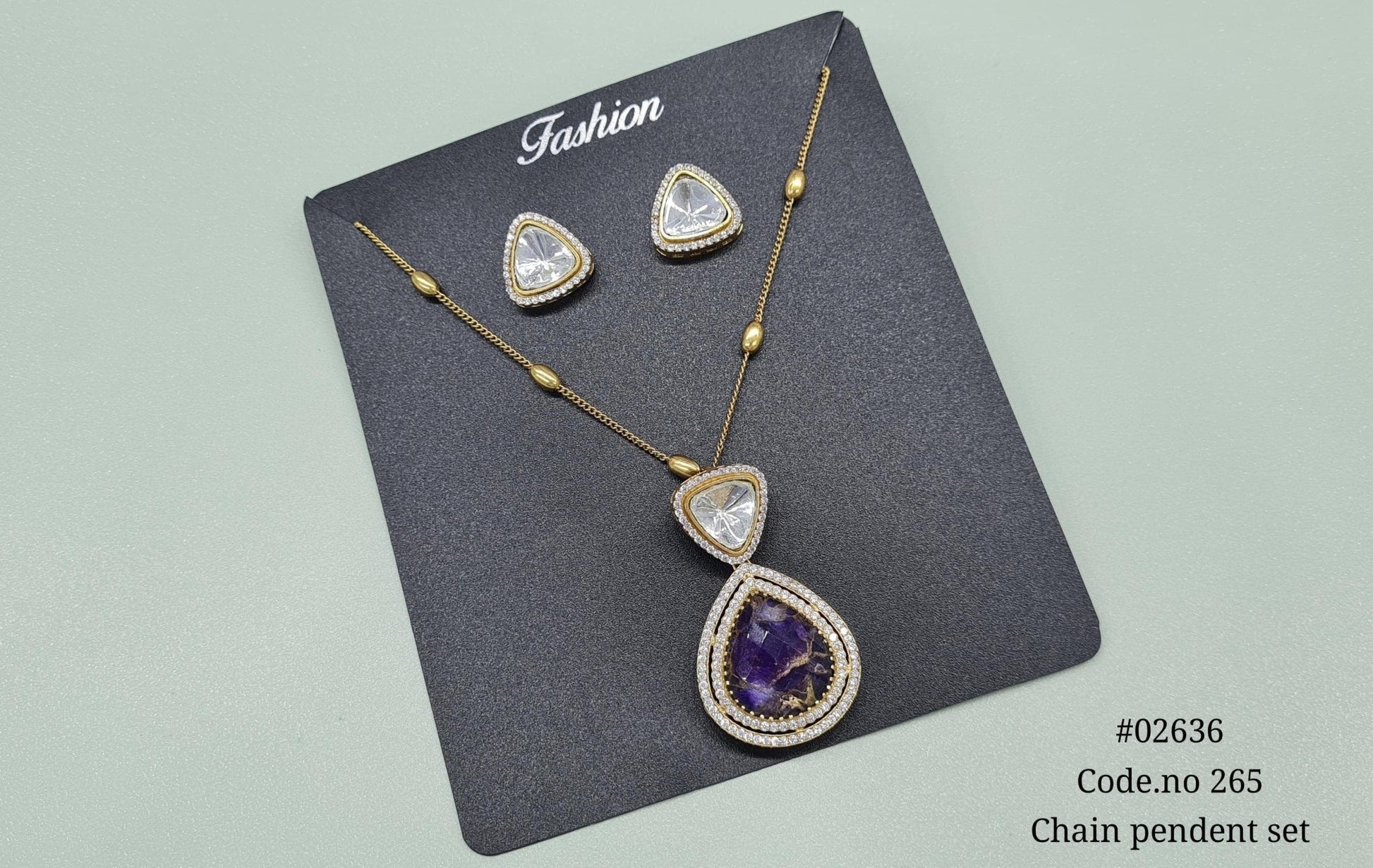 Kundan Pendant 02636 - KRISHNA'S SWETA JEWELLERY