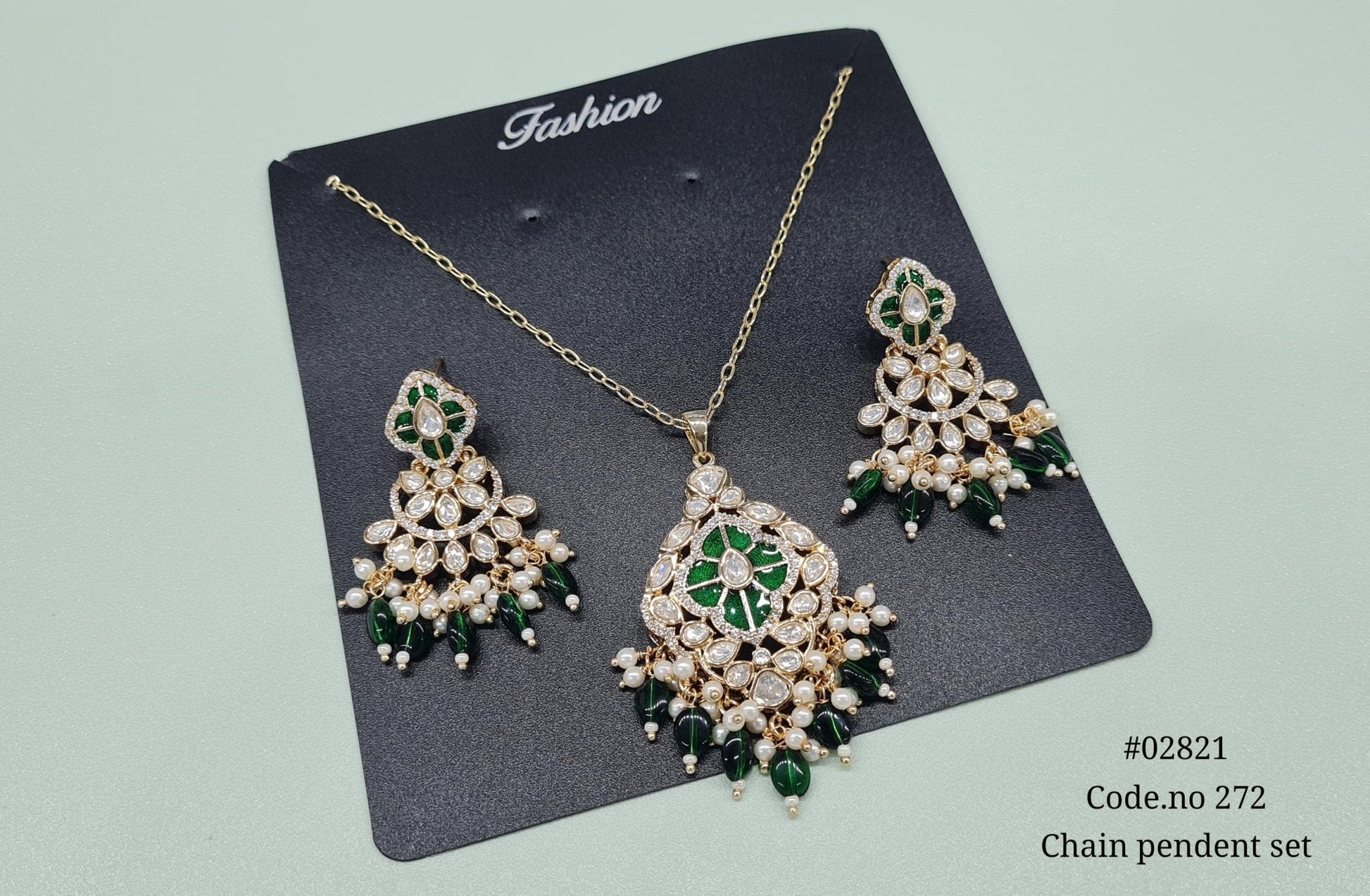 Kundan pendant 02821 - KRISHNA'S SWETA JEWELLERY